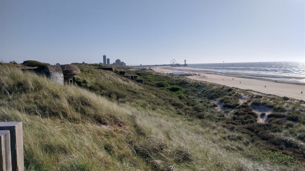 Sand Dunes on the North Sea of Holland near The Hague and Scheveningen beach