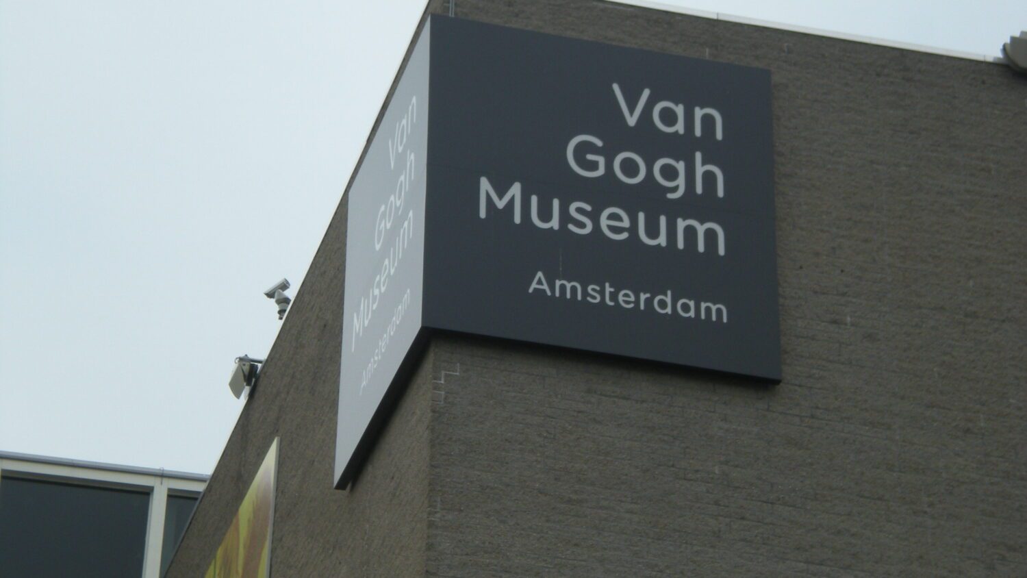Sign for the Van Gogh Museum Amsterdam