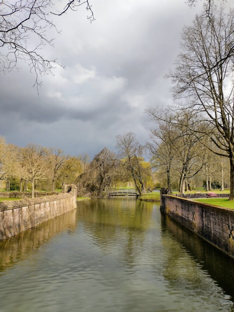 The Moat surrounding the castle, part of the 19th century garden design