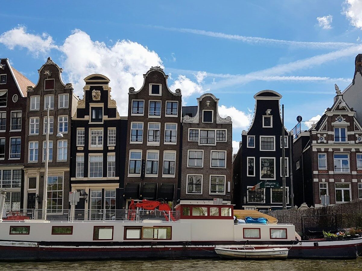 Some of Amsterdam's oldest houses on the Amstel river