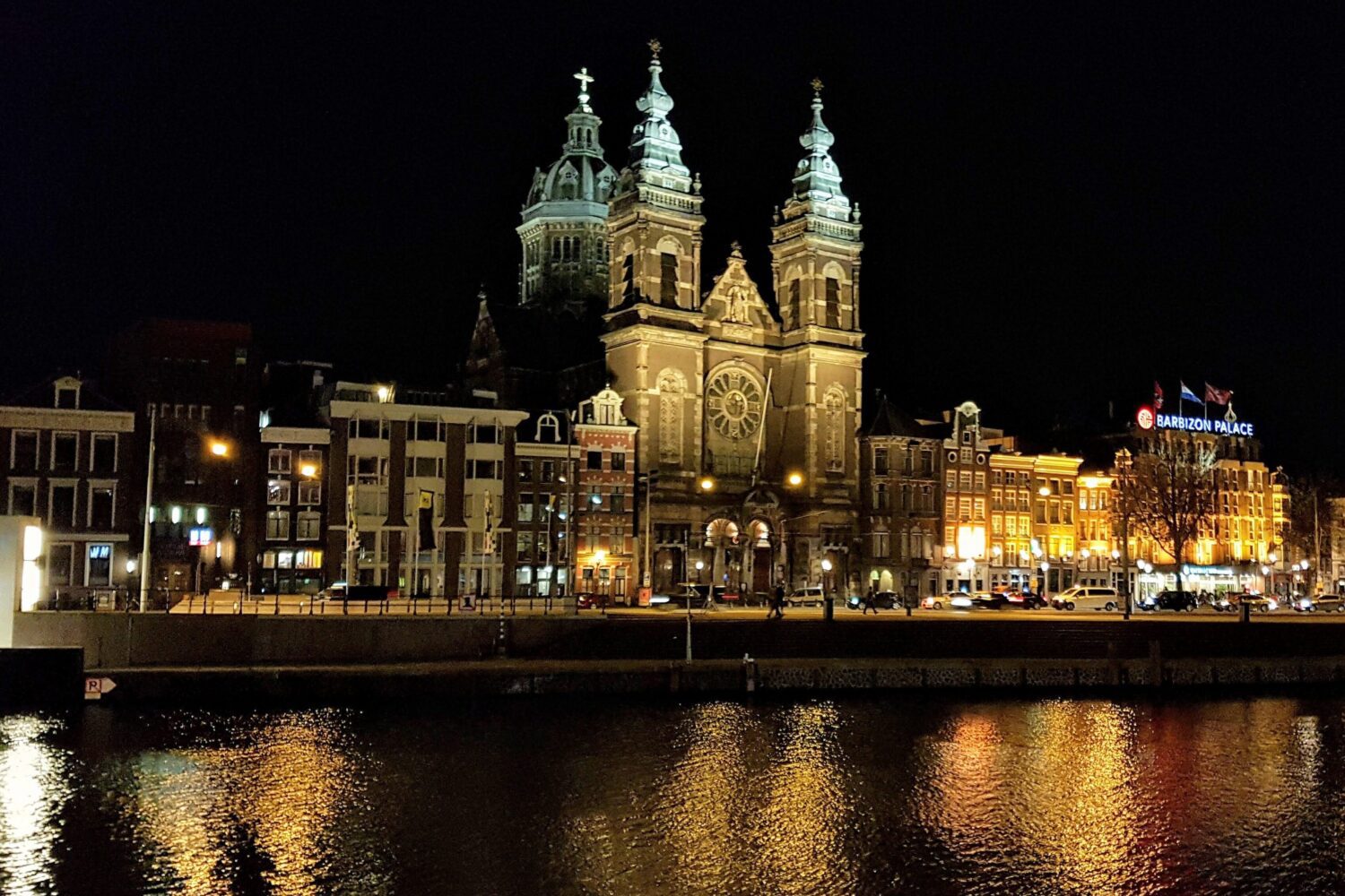 The stunning Basilica of Saint Nicholas across from Central Station - Amsterdam, Netherlands 