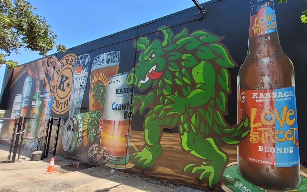 Karbach Brewery and Taproom Mural with Hopadillo
