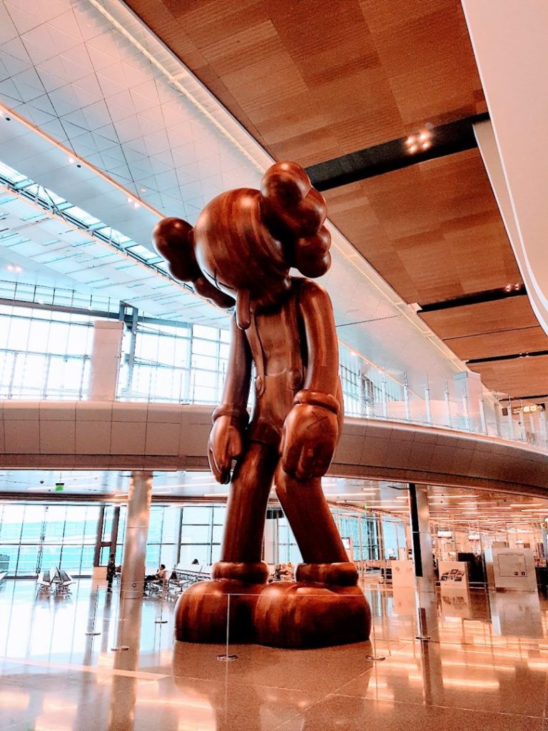 Art installation at Hamad International Airport in Doha, Qatar | Photo ©️ travellifebalance.com