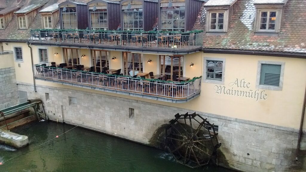 Alte Mainmühle restaurant at Würzburg's Old Main Bridge