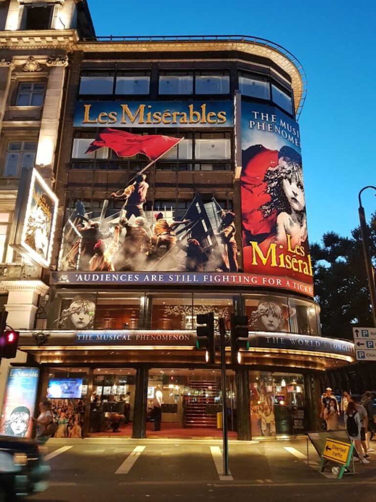 Picture of Sondheim Theatre home to the musical Les Miserables