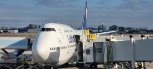 Lufthansa 747-400 at the gate in Toronto airport