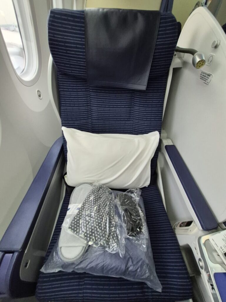 787 Business Class seat front