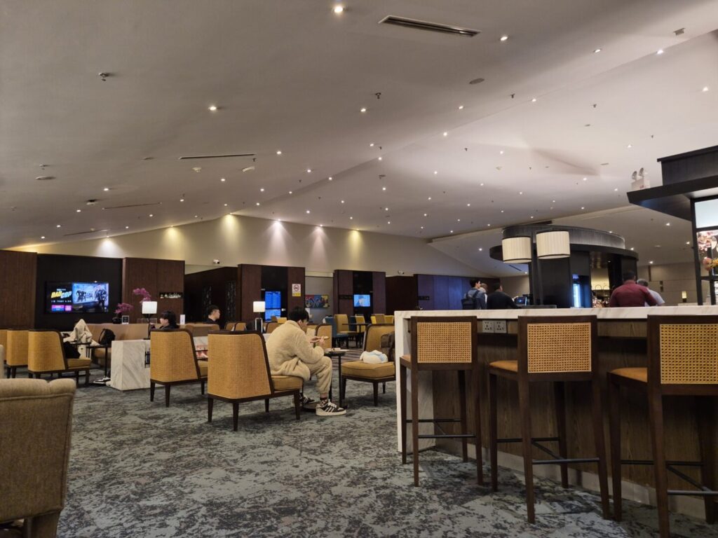 The Satellite Golden Lounge in KLIA serving business passengers
